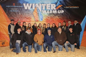 Group of students in dark colored jackets.